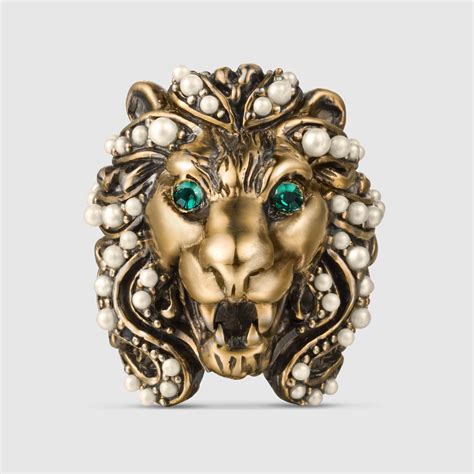 gucci peace ring|female Gucci lion ring.